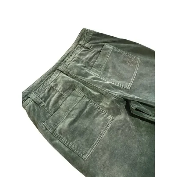 Pilcro for Anthroplogie Velvet Green Emroidered The Wanderer Pants - Picture 10 of 14